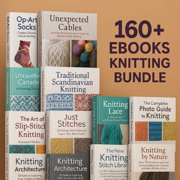 The Ultimate Knitting eBook Library – 160+ Patterns, Techniques & Projects